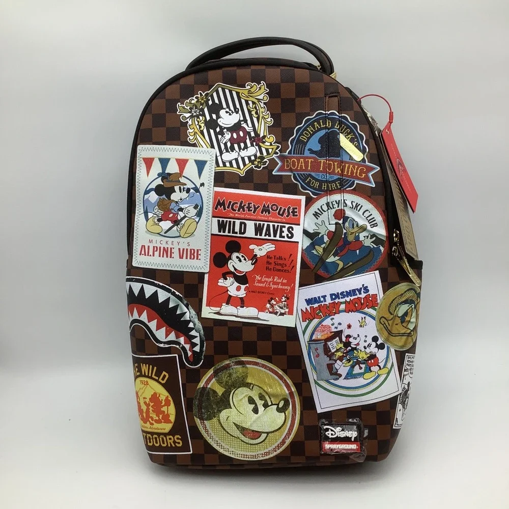 Sprayground x Disney Mickey Mouse Special Edition Checkered Backpack NWT